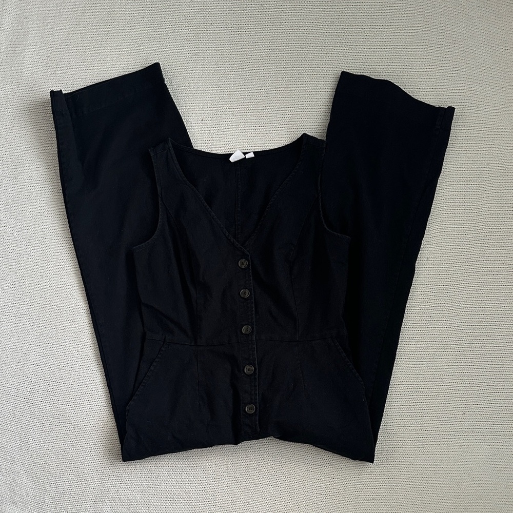 GAP Cotton Full Length Jumpsuit Black Size 6